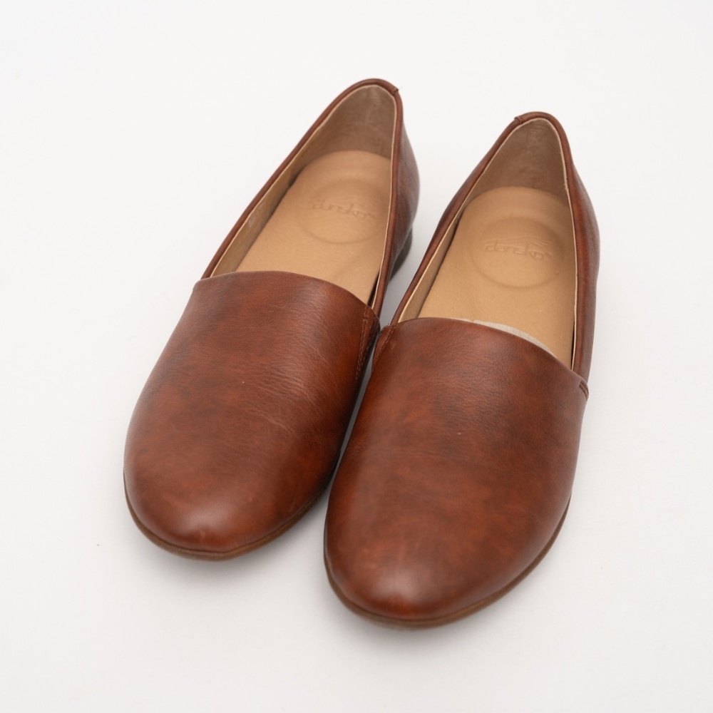 Dansko Brown Leather Flats - Picture 3 of 10
